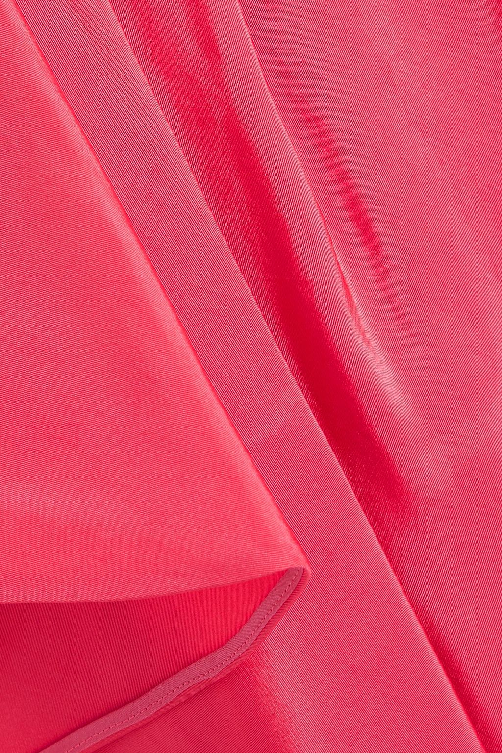 VALENTINO GARAVANI Cropped draped silk-moire wide-leg pants