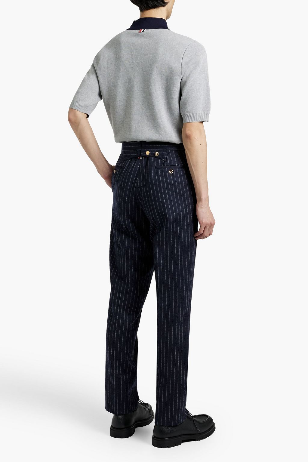 THOM BROWNE Pinstriped wool pants