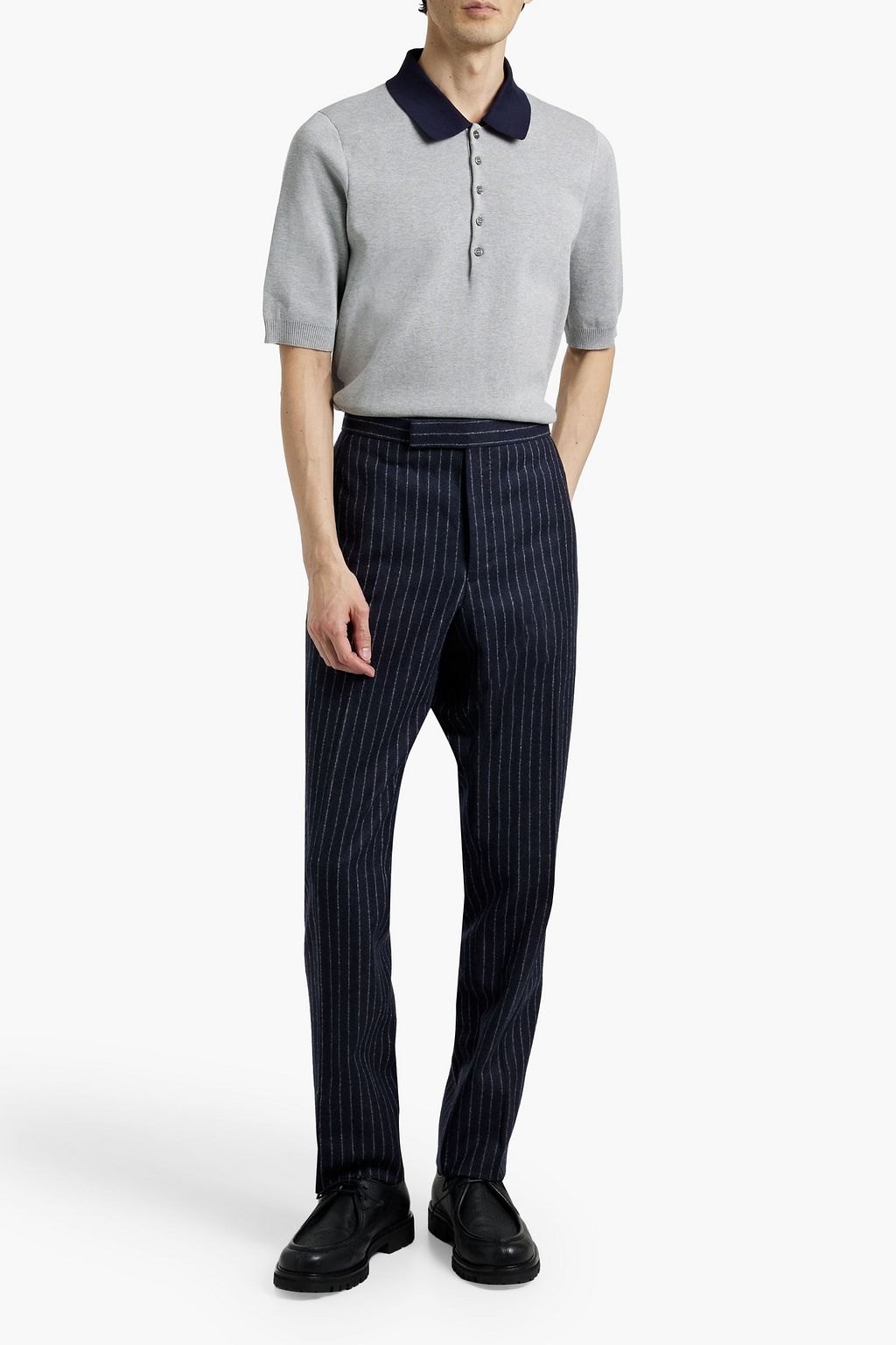 THOM BROWNE Pinstriped wool pants