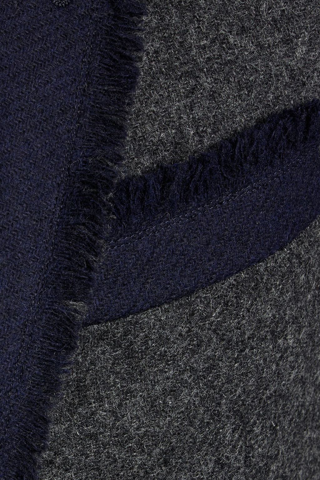 THOM BROWNE Two-tone wool-flannel blazer