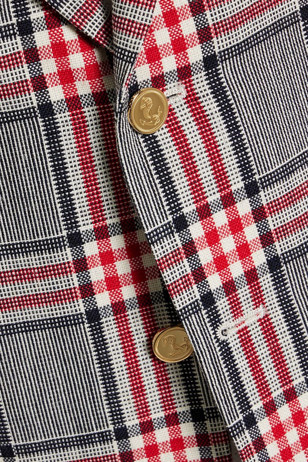 THOM BROWNE Checked wool-tweed blazer