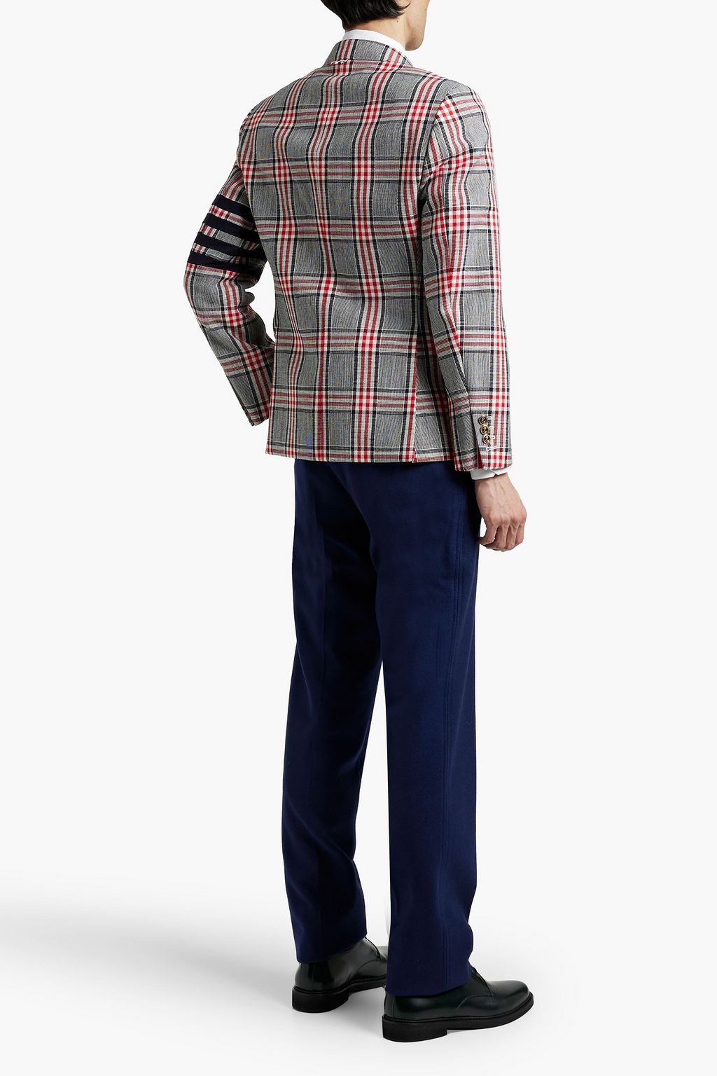 THOM BROWNE Checked wool-tweed blazer