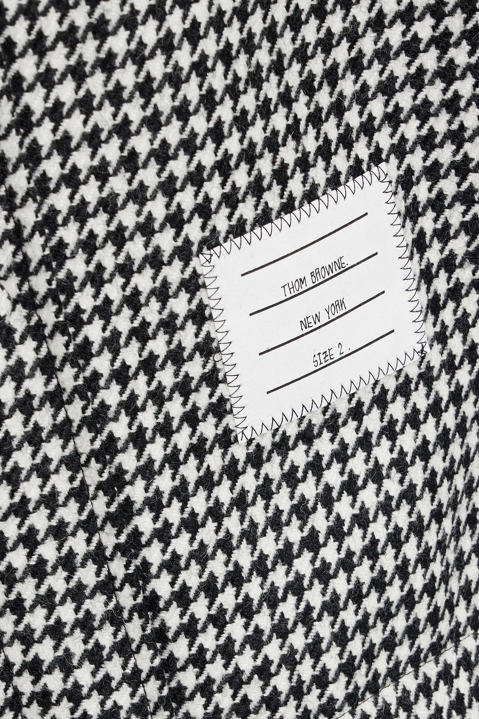 Thom Browne Houndstooth Cotton Overshirt In Gray