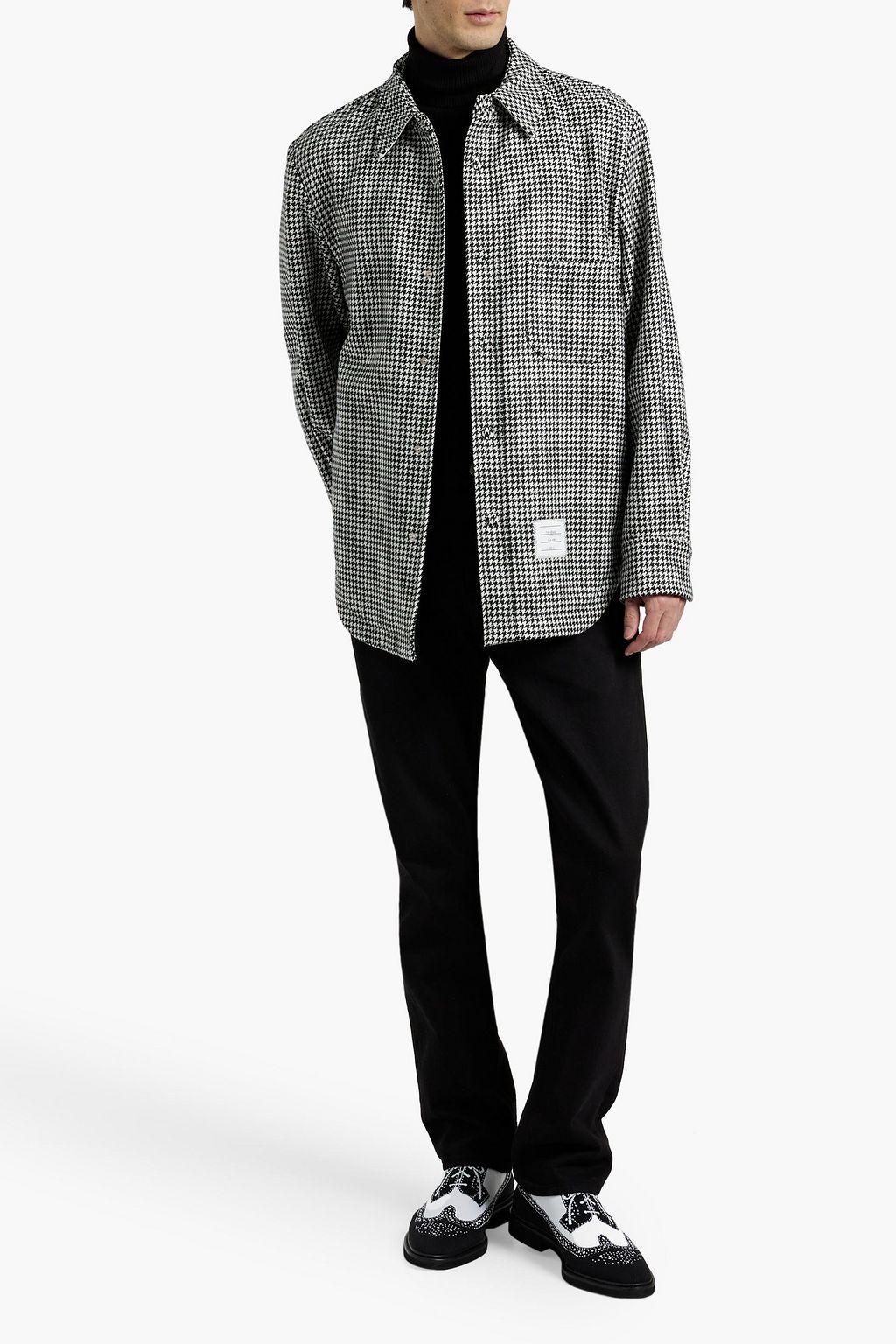 THOM BROWNE Houndstooth cotton overshirt