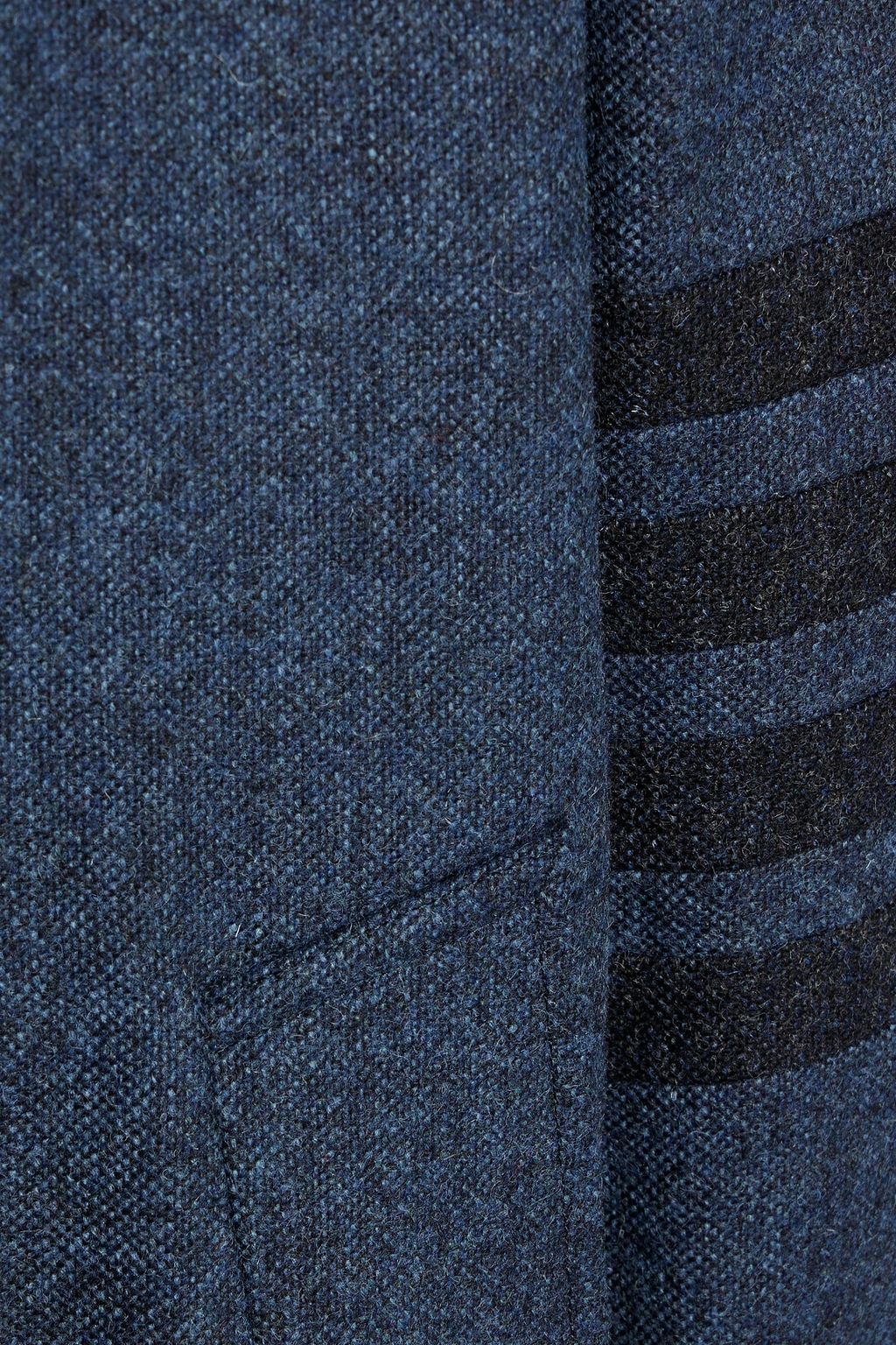 THOM BROWNE Striped wool-tweed coat