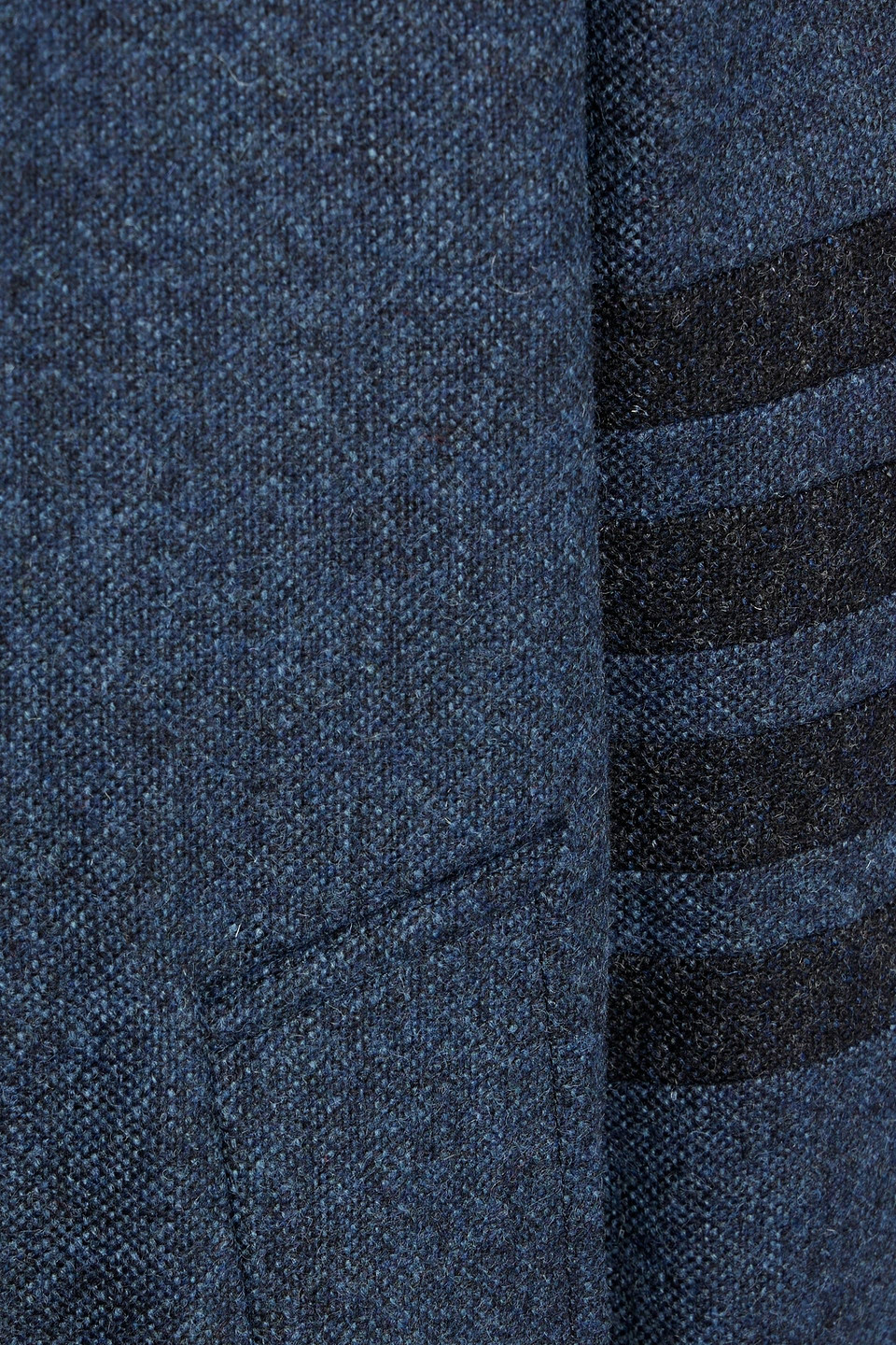 Thom Browne Striped Wool-tweed Coat In Blue