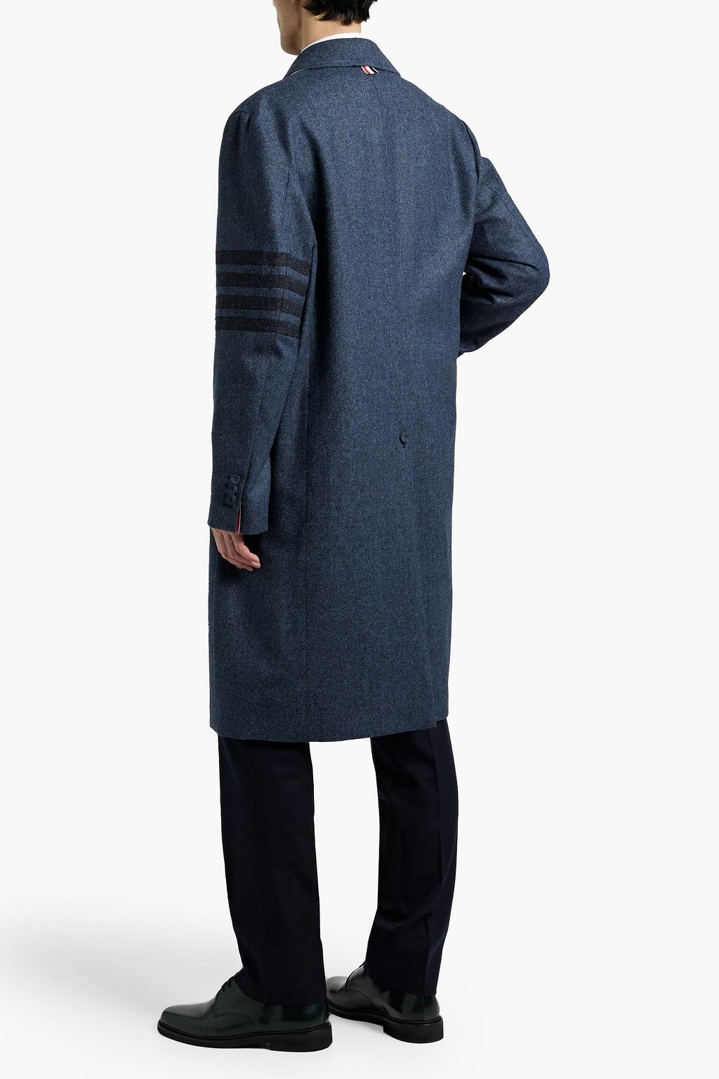 THOM BROWNE Striped wool-tweed coat