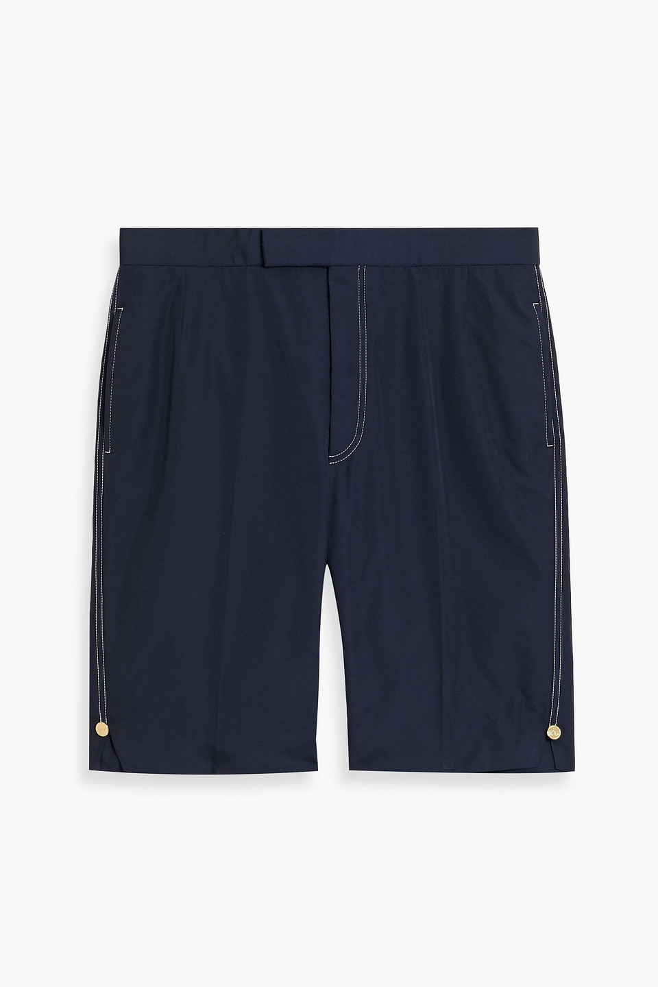Thom Browne Bermuda With Contrast Stitching In Navy