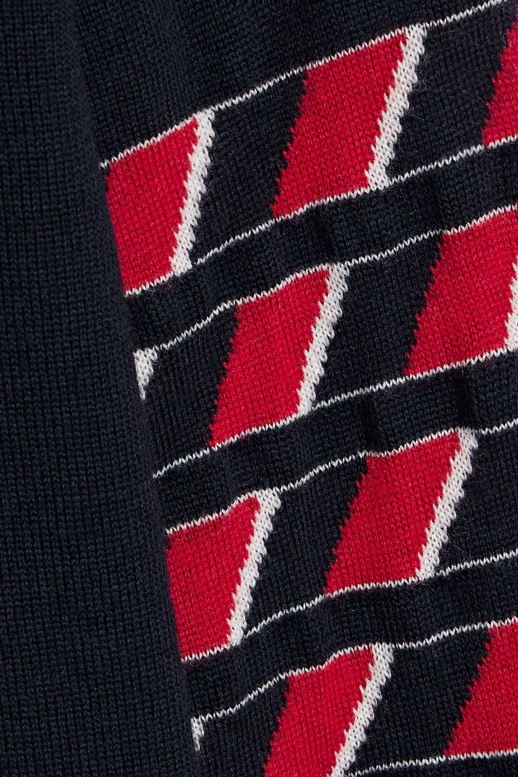THOM BROWNE Striped intarsia wool sweater