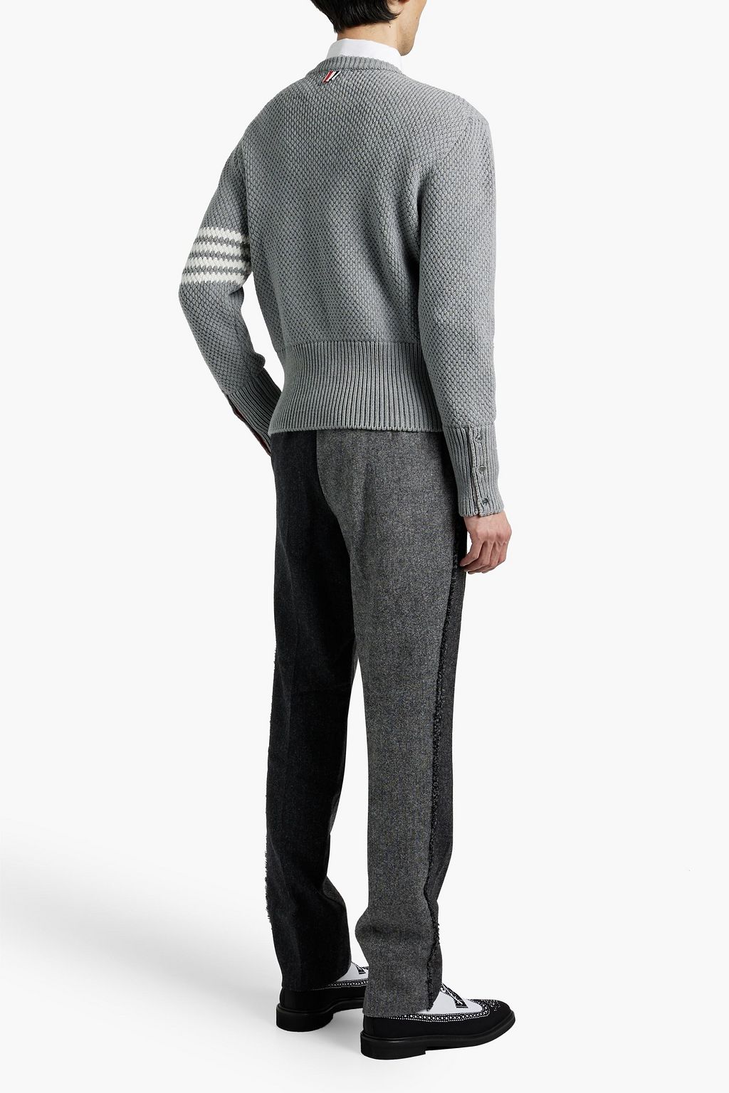 THOM BROWNE Striped cotton sweater