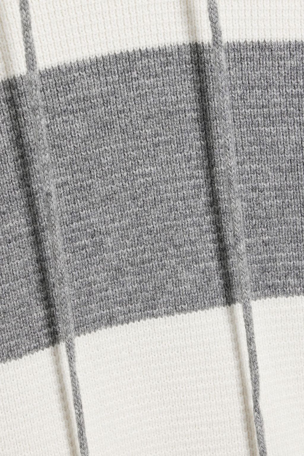 THOM BROWNE Striped cashmere hoodie