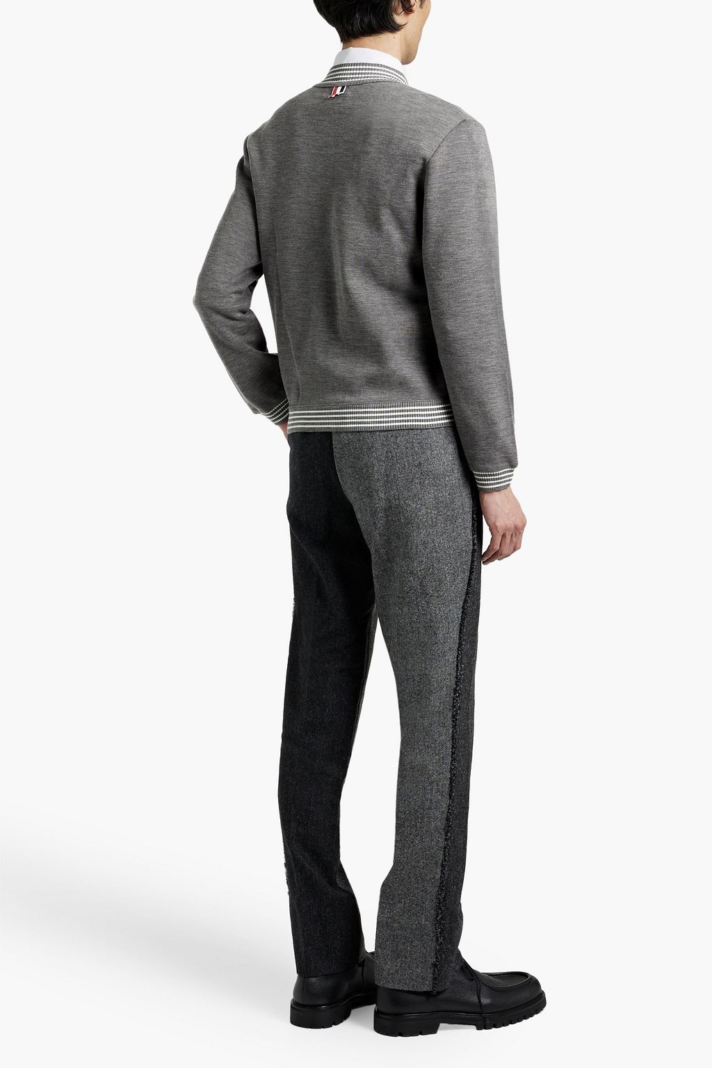 THOM BROWNE Striped wool cardigan