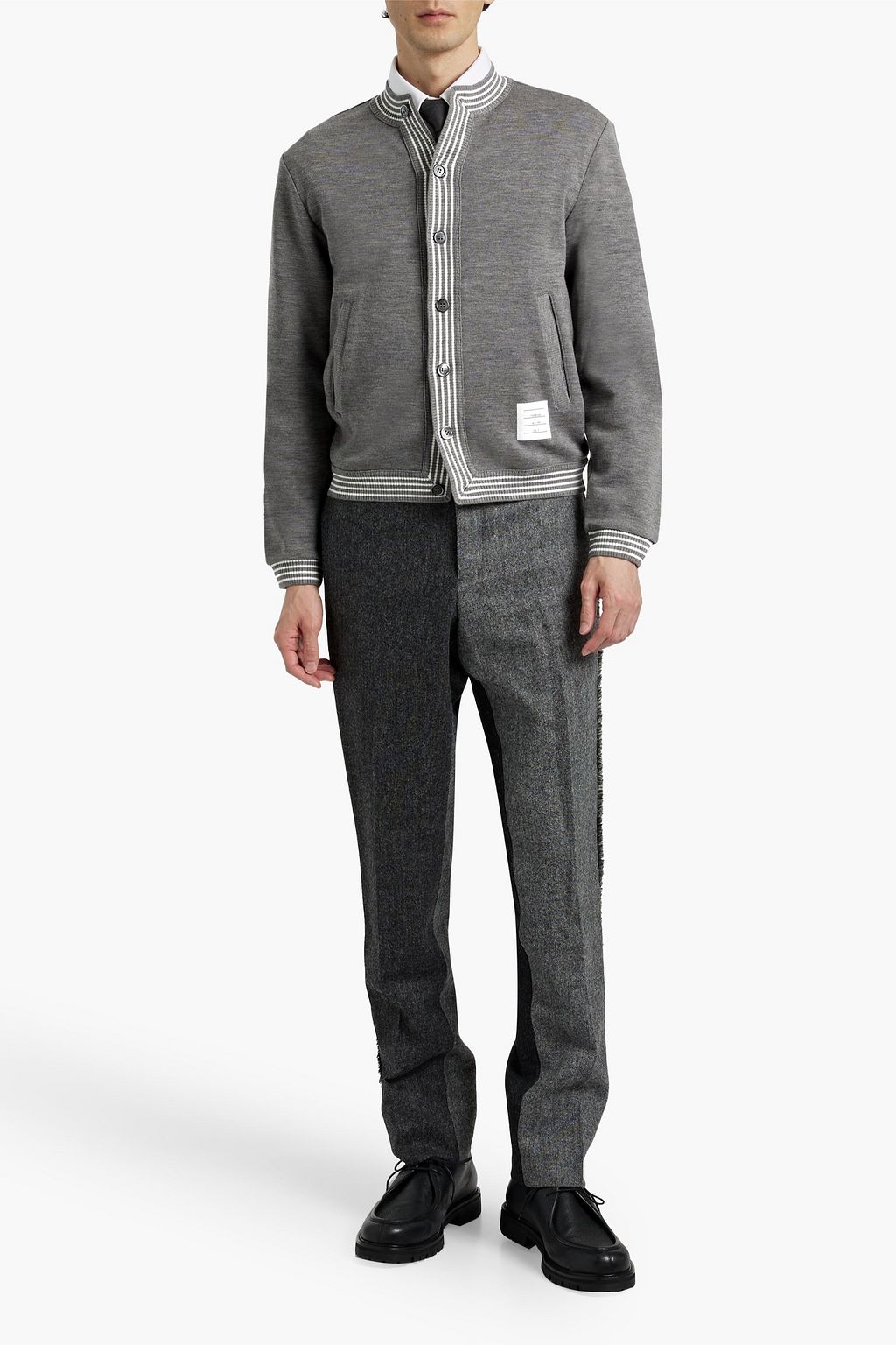 THOM BROWNE Striped wool cardigan