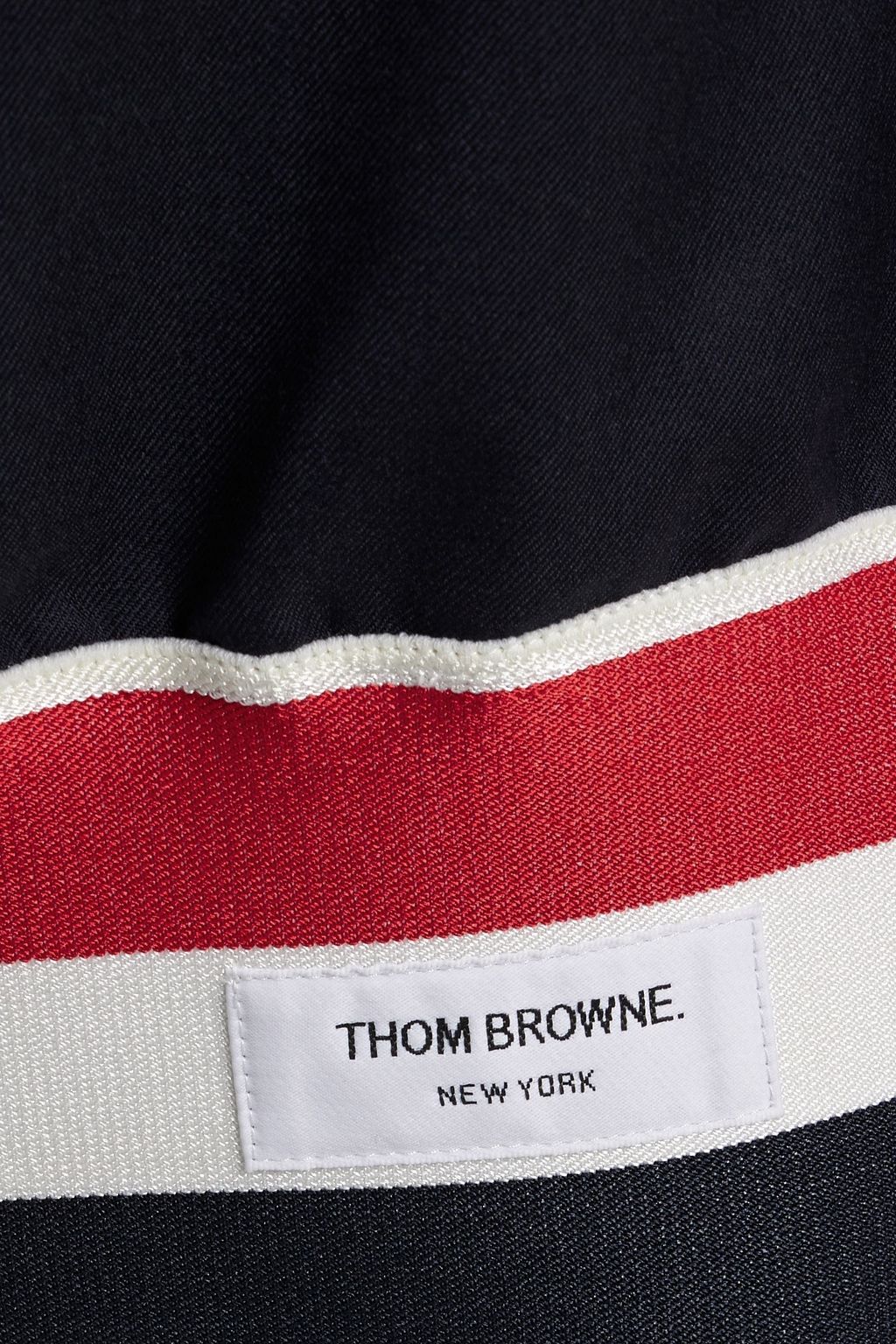 THOM BROWNE Striped wool-jersey hoodie
