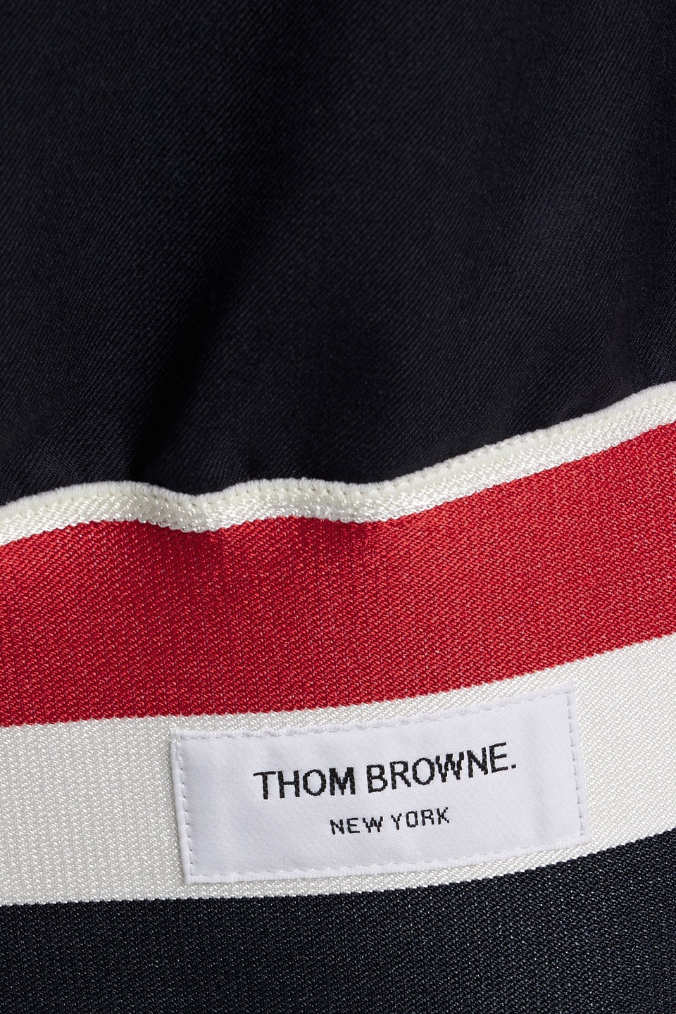 Thom Browne Striped Wool-jersey Hoodie In Black