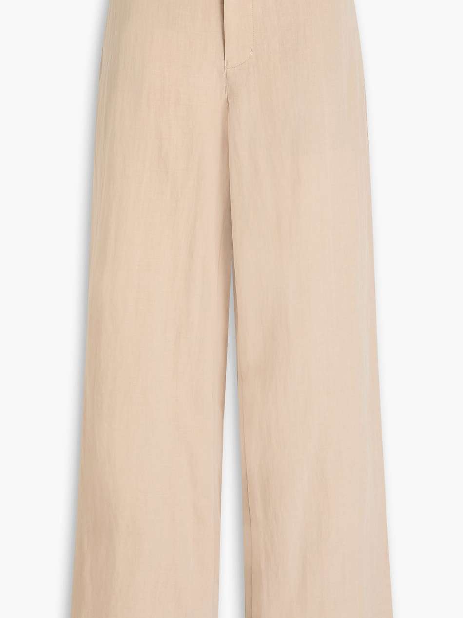 lyocell-blend wide-leg pants