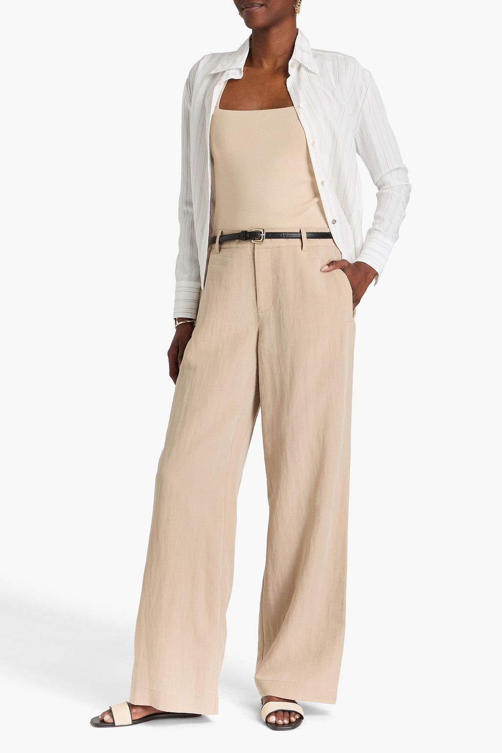 VINCE. Lyocell-blend wide-leg pants