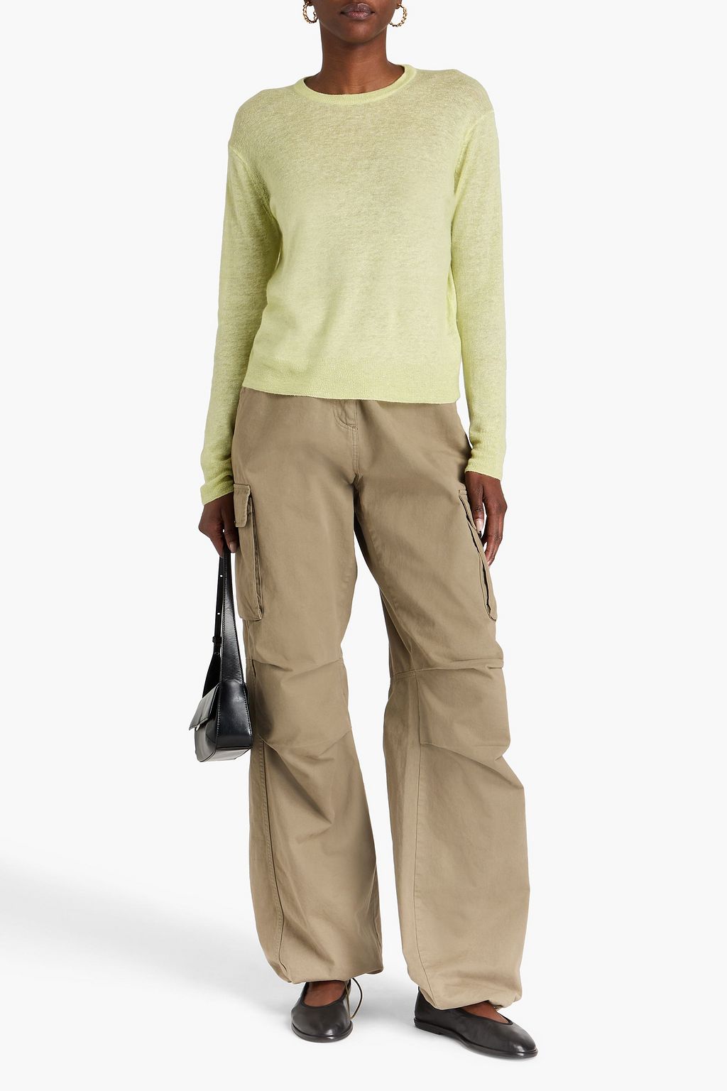 VINCE. Linen, cashmere and silk-blend sweater