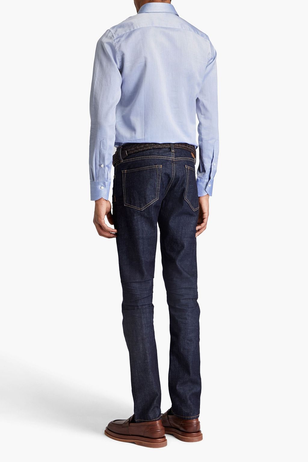 CANALI قميص من القطن ومزيج الكتّان