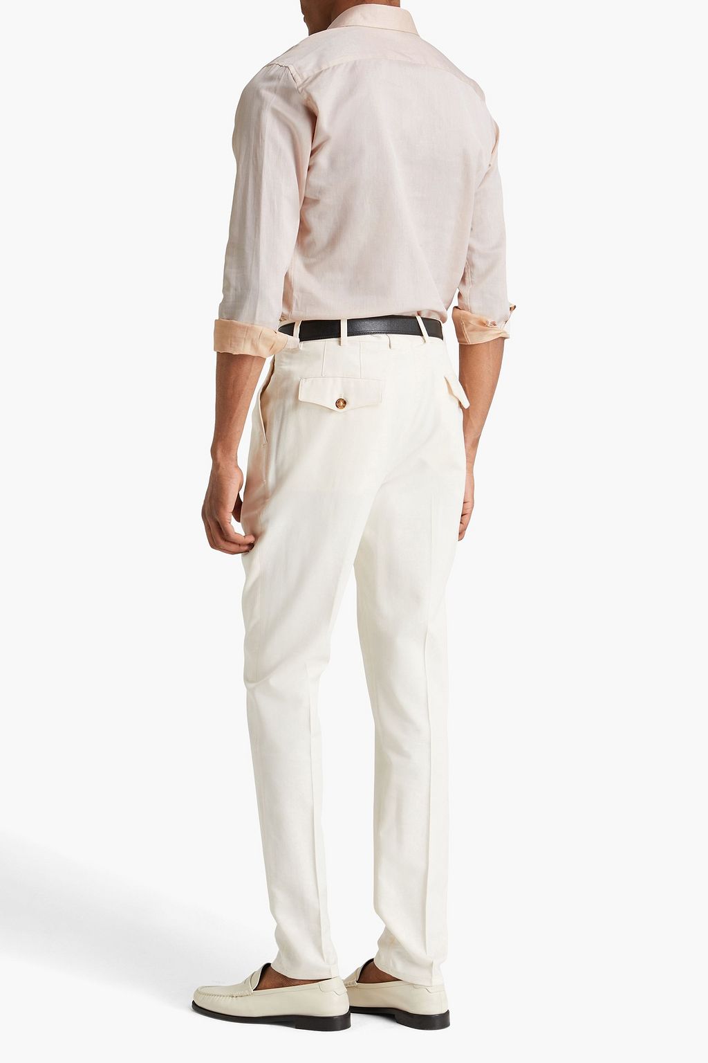 CANALI قميص من القطن ومزيج الكتّان