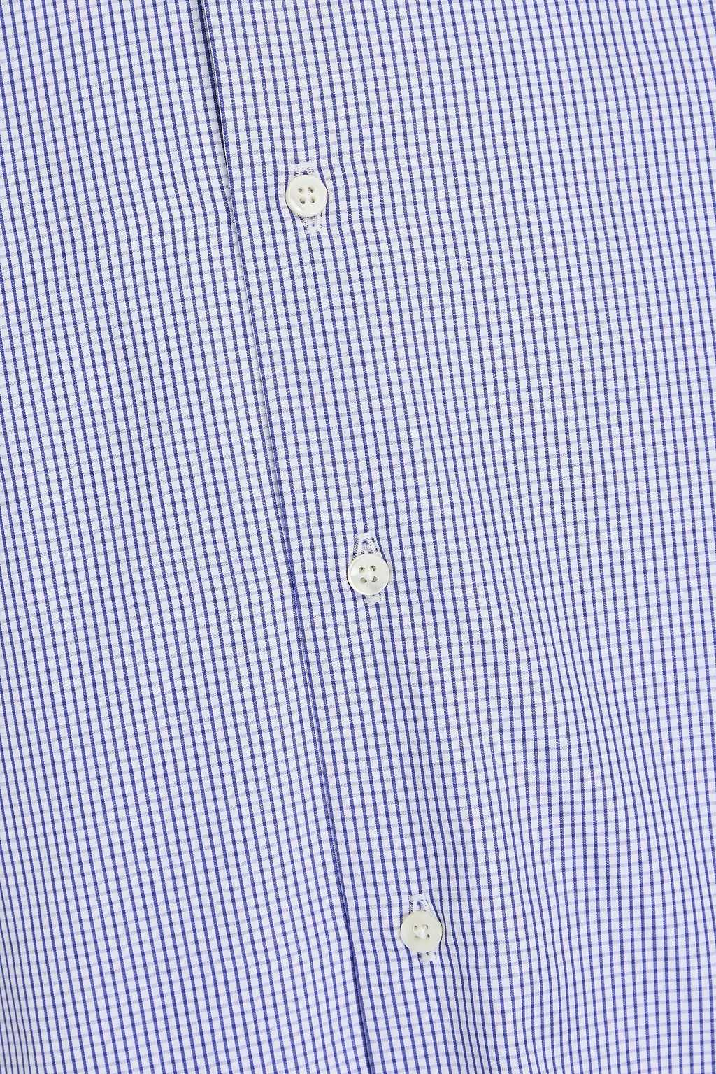 CANALI قميص من قطن بوبلين بطبعة مربعات