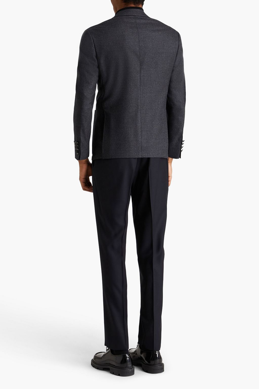 CANALI Double-breasted wool-blend blazer
