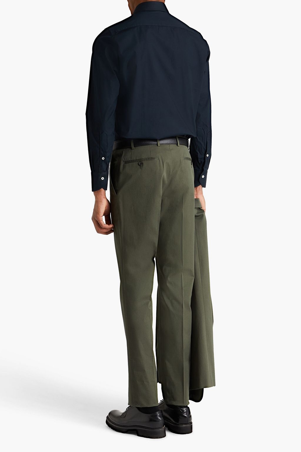 CANALI 스트레치 코튼 포플린 셔츠