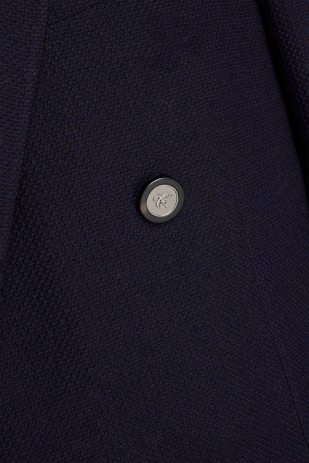 CANALI Double-breasted wool-piqué blazer