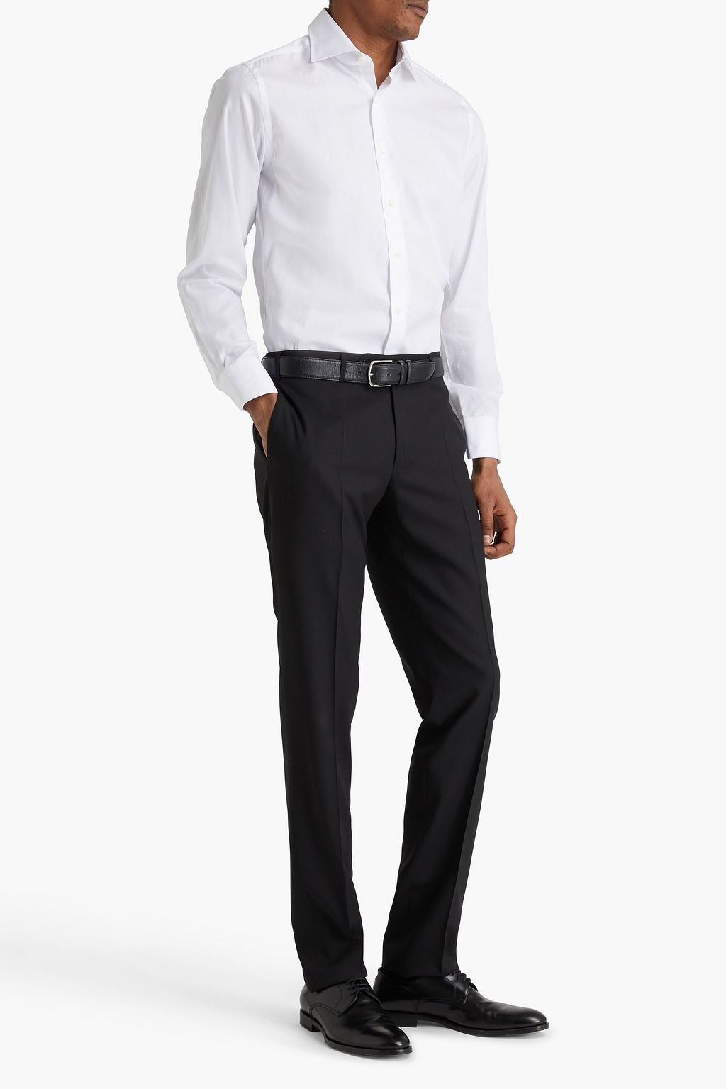 CANALI Wool-jacquard pants