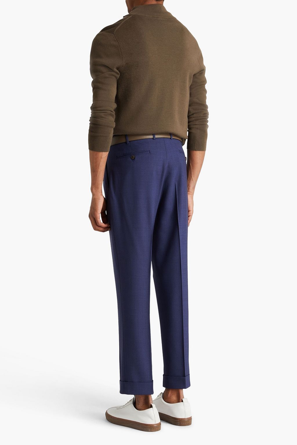 CANALI Tapered wool-twill pants