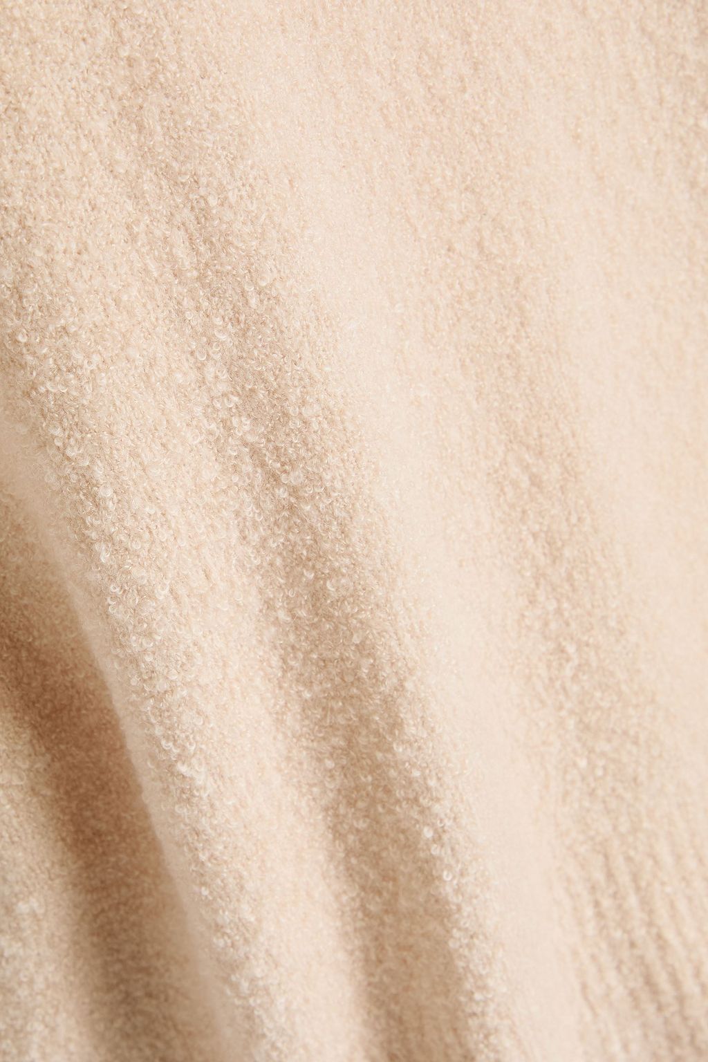 VINCE. Bouclé-knit silk-blend polo shirt
