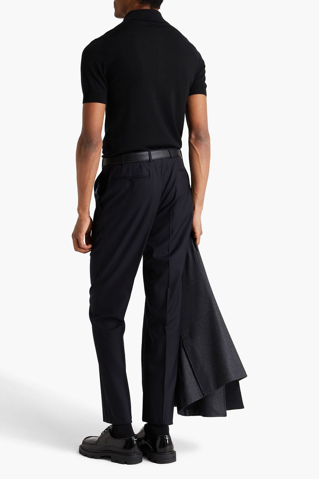CANALI Tapered wool-twill pants