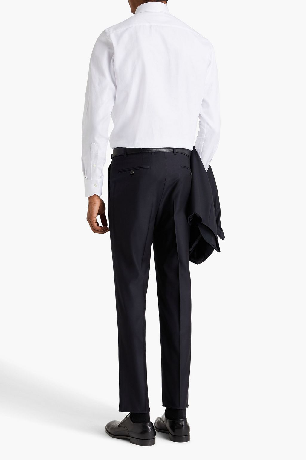 CANALI Tapered wool-twill pants