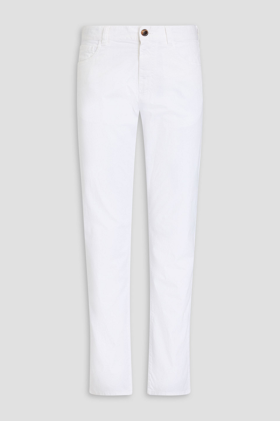 Canali Cotton-blend Trousers In White