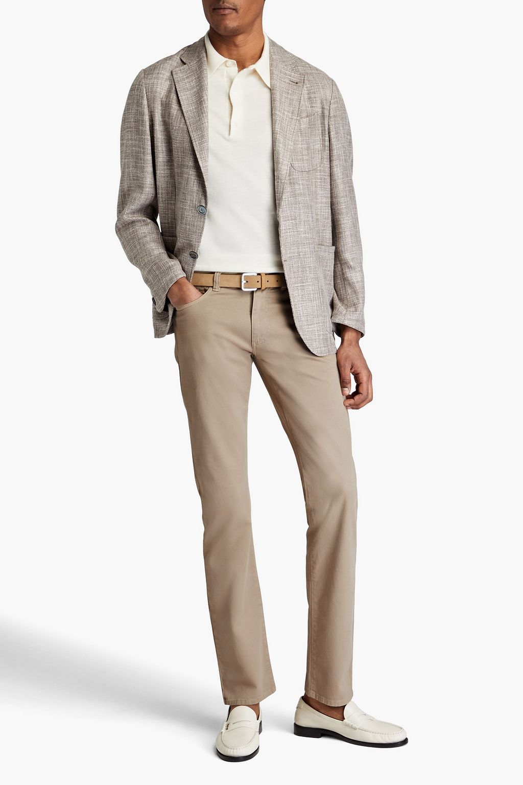 CANALI Cotton-blend twill pants
