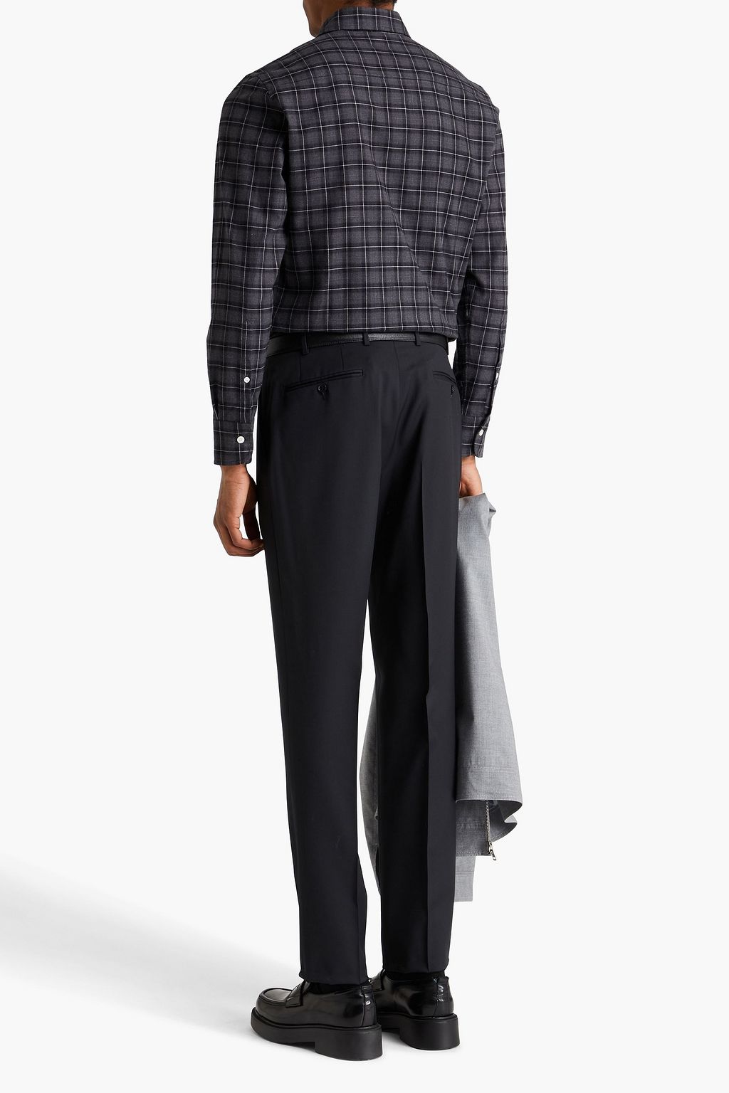 CANALI Tapered wool-twill pants