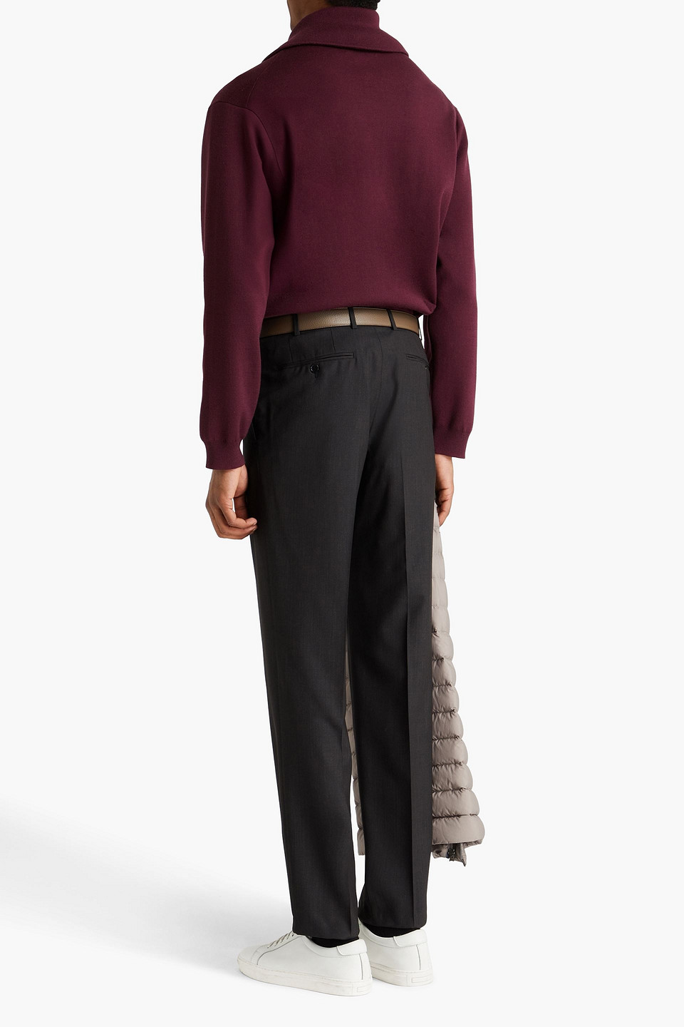  Canali - Karottenhose Aus Woll-twill - Grau - It 48 