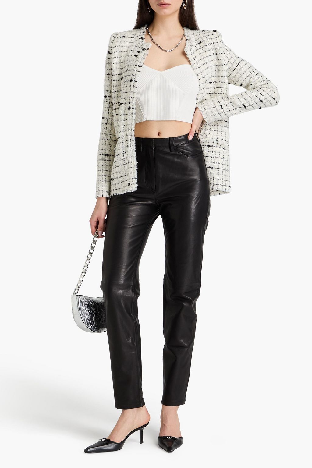 IRO Jalil leather straight-leg pants