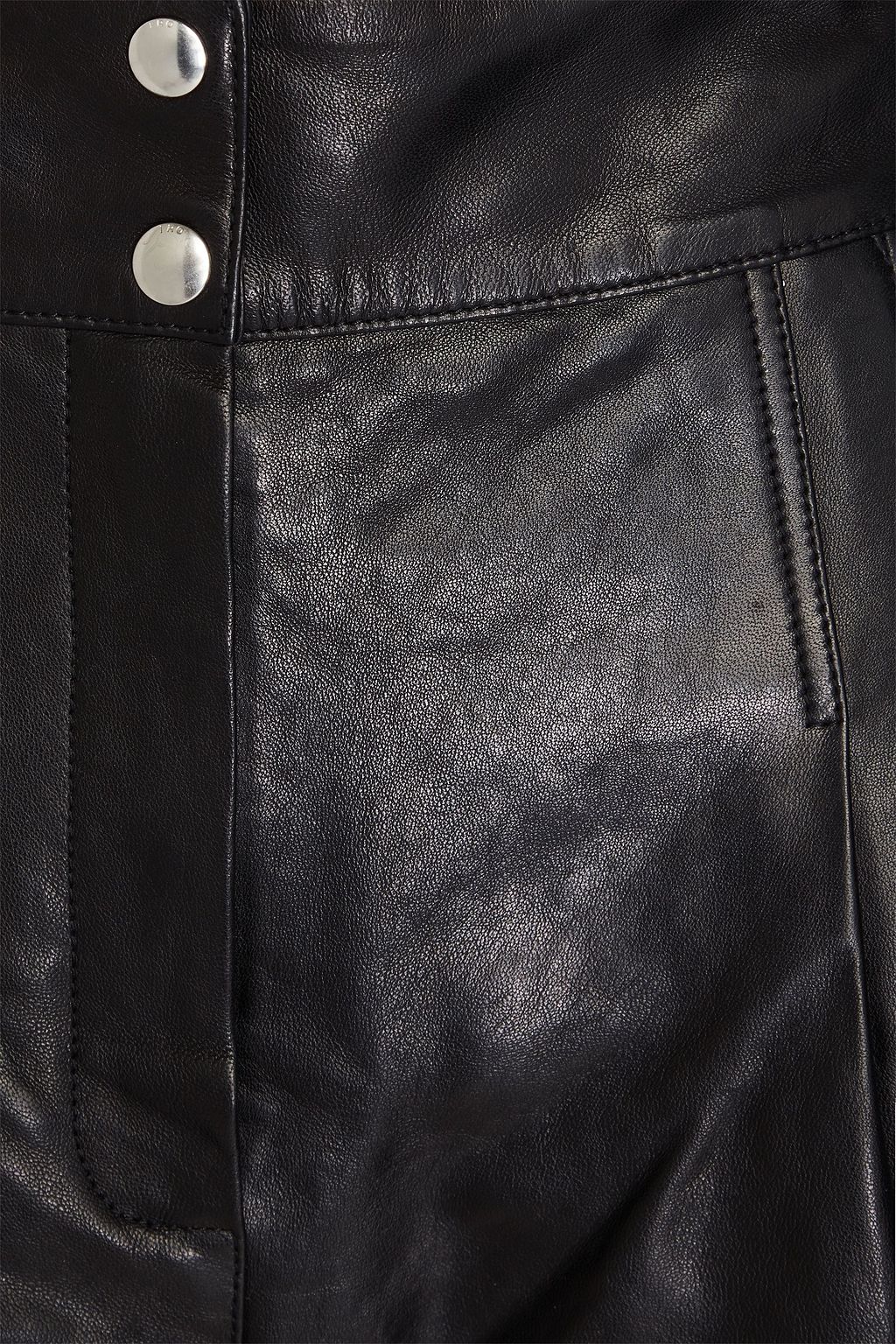 IRO レザー ショートパンツ スエードトリム