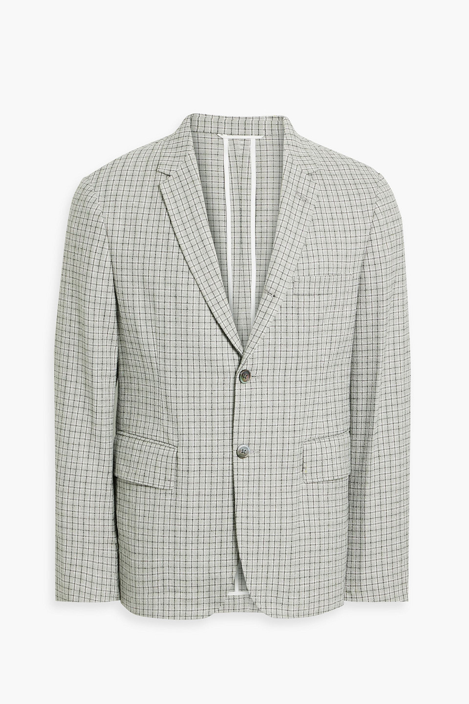 Thom Browne Checked Cotton-blend Tweed Blazer In Gray