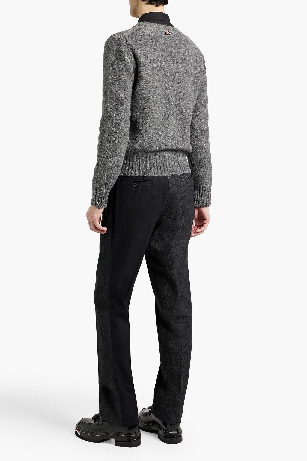 THOM BROWNE Two-tone cotton-twill pants