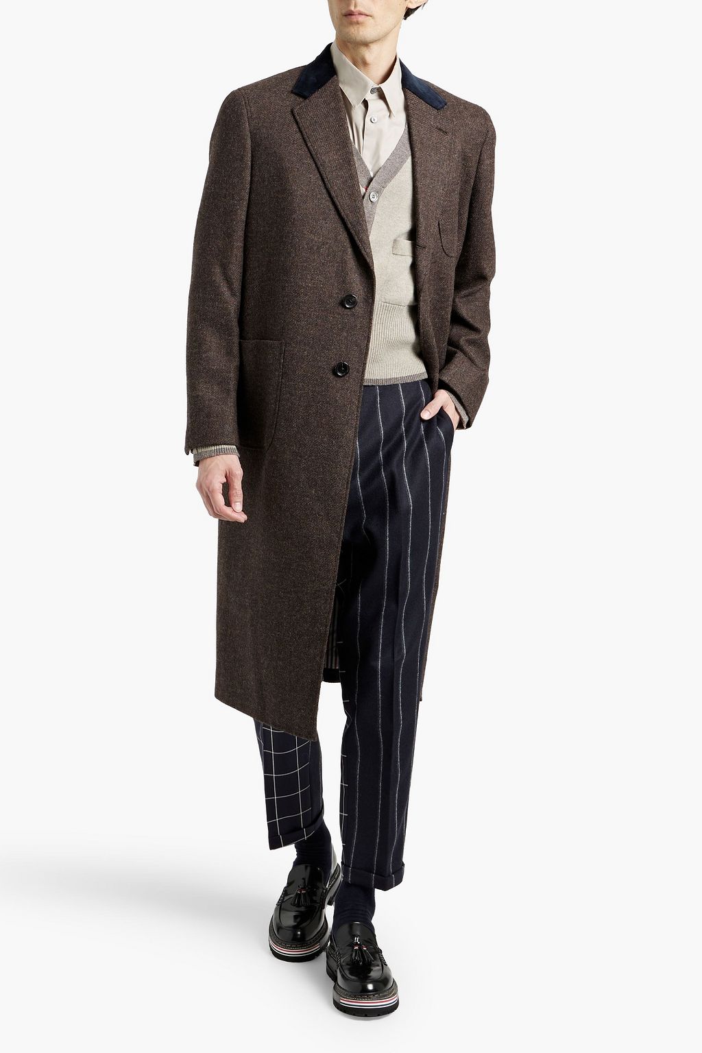 THOM BROWNE Wool-tweed coat