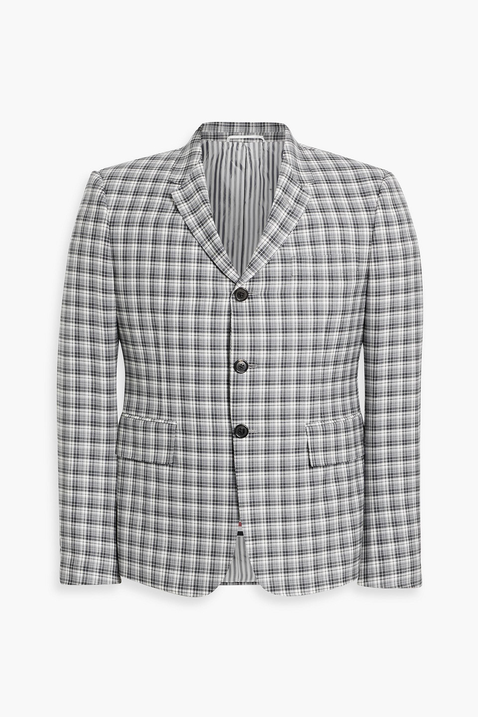 THOM BROWNE CHECKED WOOL BLAZER