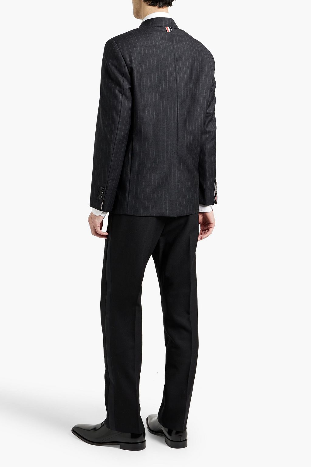 THOM BROWNE Pinstriped wool suit jacket