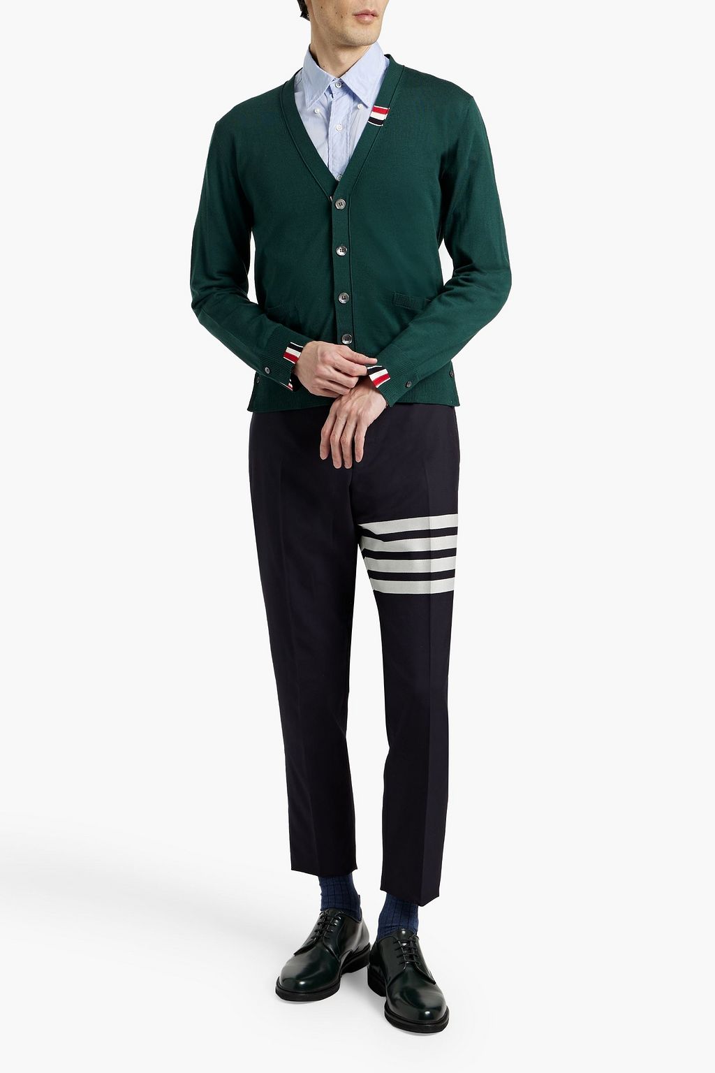 THOM BROWNE Striped wool pants