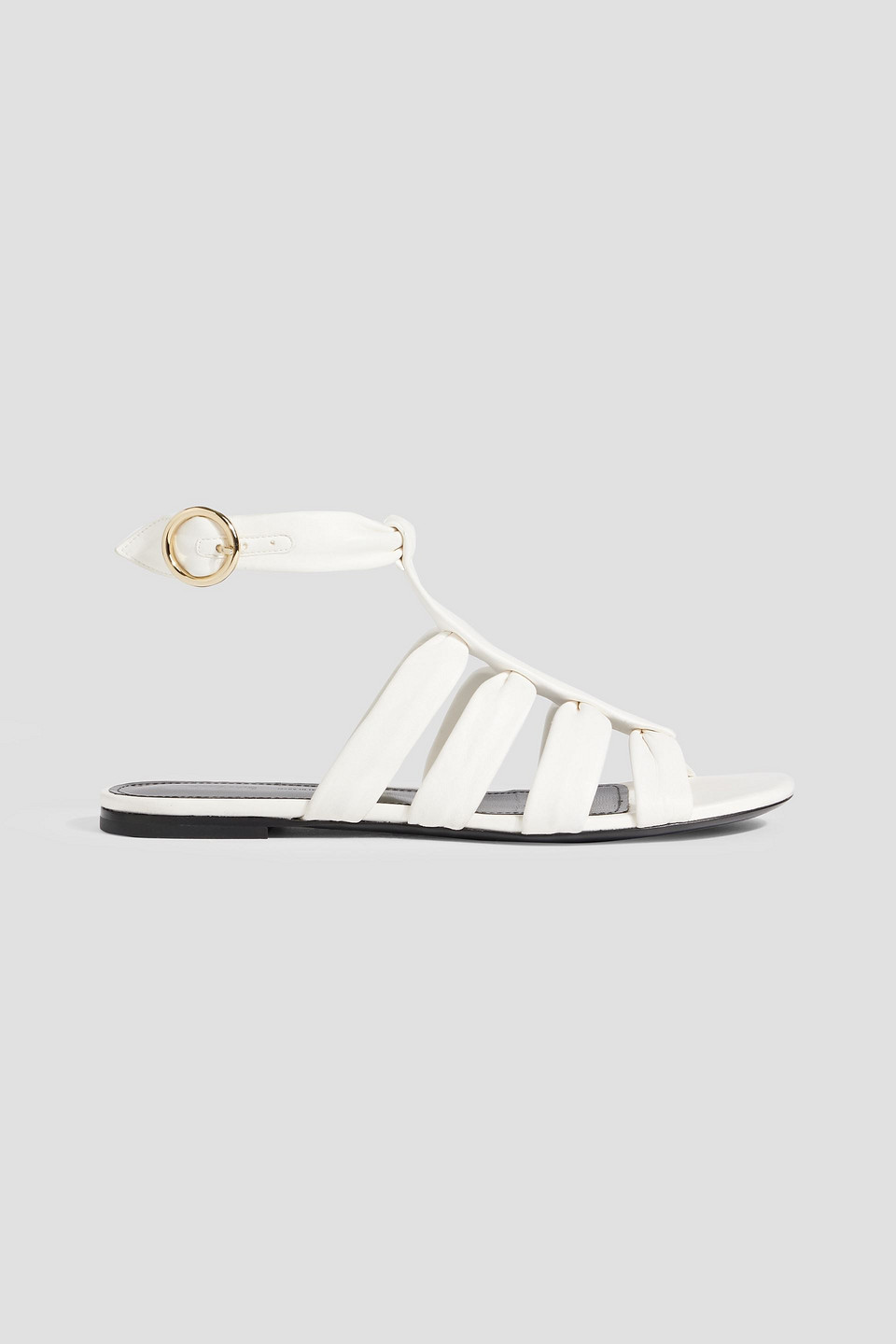 Khaite Perth Leather Sandals In Off-white