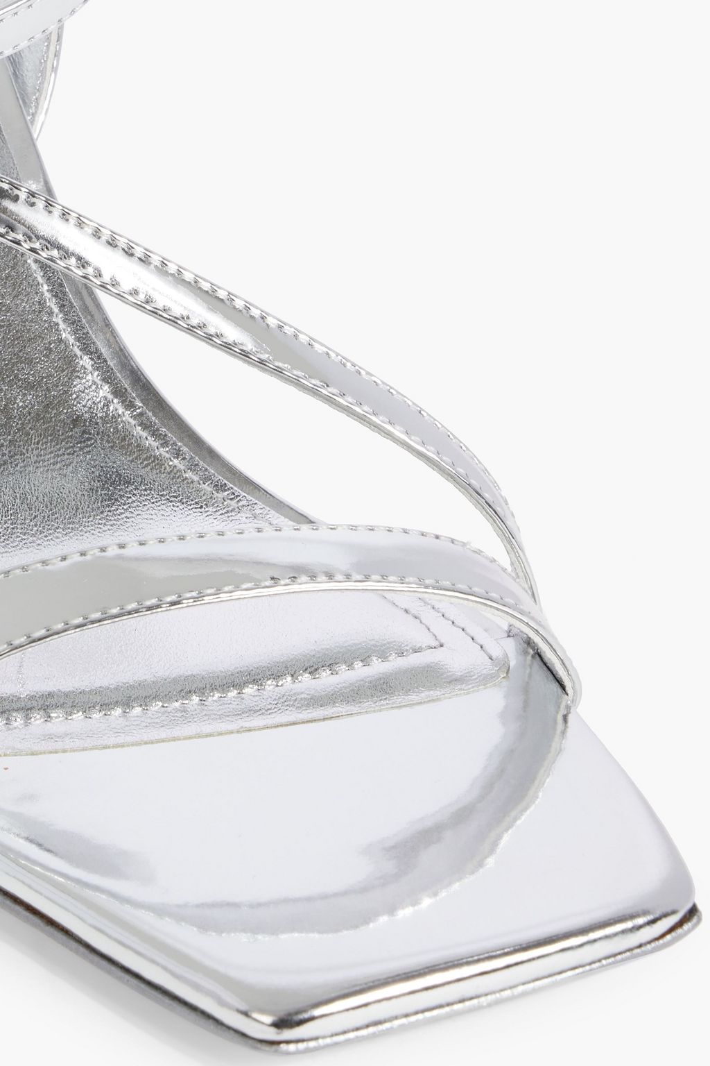 SIMKHAI Rola mirrored-leather wedge sandals