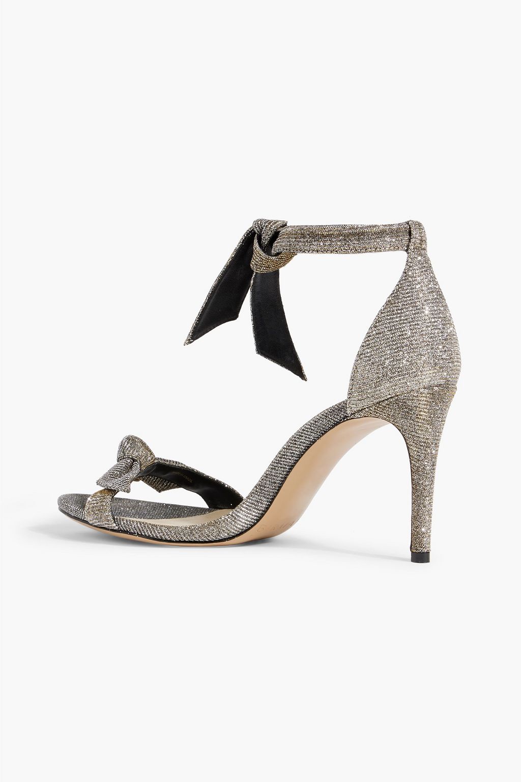 ALEXANDRE BIRMAN Clarita 65 bow-detailed metallic woven sandals