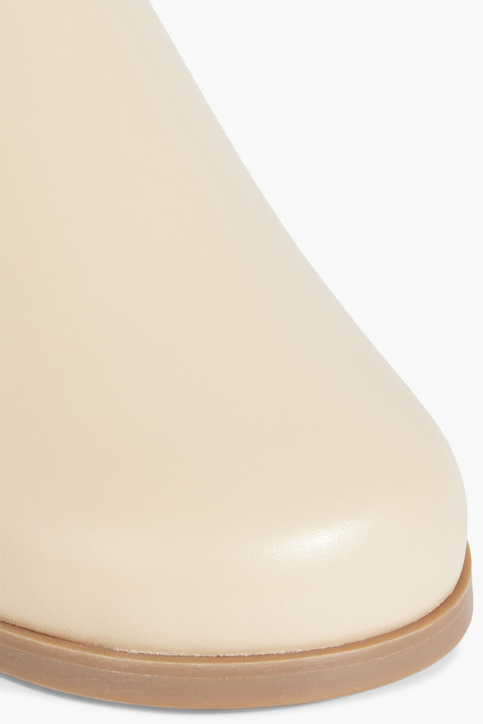 Mansur Gavriel Leather Slippers In Cream