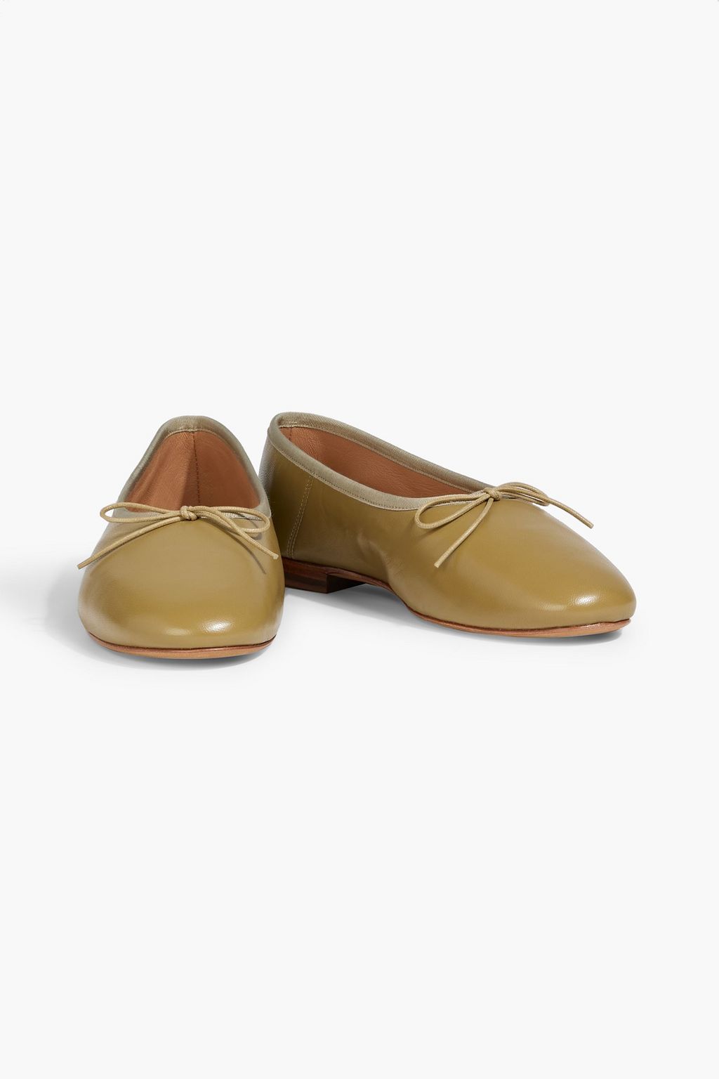 MANSUR GAVRIEL Bow-detailed leather ballet flats